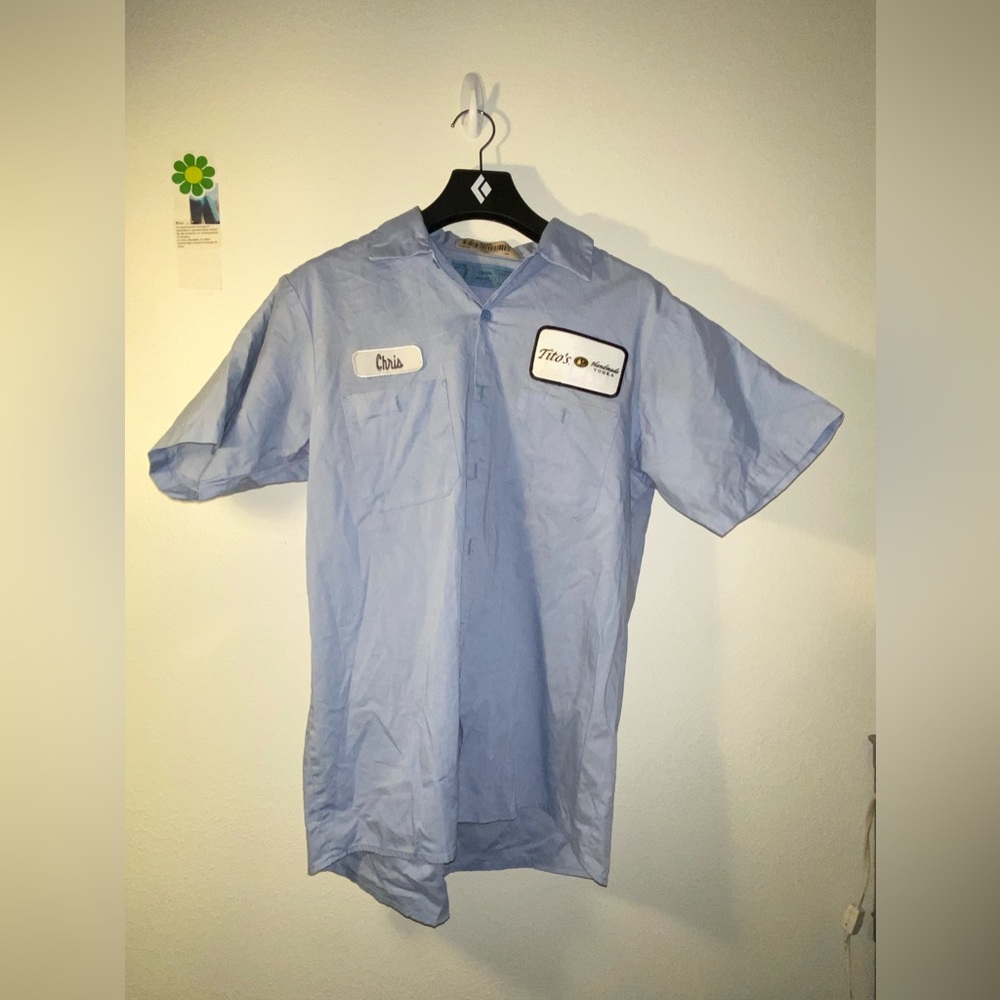 NWOT | Tito's Vodka | Workwear Styled Cintas Button Up | Short Sleeve | Large